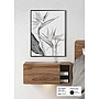 CUADRO FLORES TROPICALES BLANCO Y NEGRO 15221 (50 x 70cm)