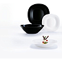 JUEGO VAJILLA CARINE 19PZS BLANCO/NEGRO N1491