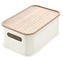 ORGANIZADOR MULTIUSO BLANCO CON TAPA MADERA INTER 08611 (21.6 x 30.5 x 12.7cm)