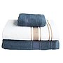 SET TOALLAS KURA AZUL BEIGE 3PZS 22469531 (140 x 70 / 40 x 70cm)
