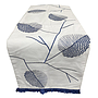 CAMINO DE MESA BORDADO BLANCO HOJAS AZULES PDD-CC-2022-39 (36 x 183cm)