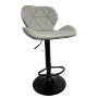 TABURETE EDISON GRIS CLARO BASE NEGRA CS-B006GCB (75cm)