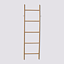 ESCALERA DE BAMBOO 5 ESCALONES 140807 (170 x 44 x 4cm)