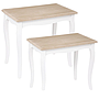 SET MESAS AUXILIARES CHRYSA BLANCO 2PZS 185723A (48 x 34 x 46.3cm / 60 x 38 x 56.3cm)