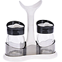 SET SALERO / PIMENTERO CON SOPORTE 2PZS 24000920 (14 x 6 x 15cm / 80ml)