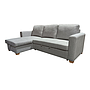 SOFA ESQUINERO REVERSIBLE AMARANTE CAMA EXTRAIBLE Y CAJONERA GRIS CLARO MLM-110194-XT-13