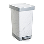 BASURERO DE  PEDAL SMART DECO MARBLE 1021201 (26 x 36 x 47cm / 25lt)