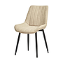 SILLA CHESTER CUERINA BEIGE PATA NEGRO REDONDA UDC8124-RU-16 (51 x 87.5 x 45cm)