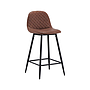 TABURETE DANBURY CUERINA MARRON UDC5122-RU-02 (42 x 49 x 65cm)