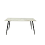 MESA DE COMEDOR PANDORA BEIGE/BLANCO PORCELANATO GDT014B-3PG (160 x 90 x 75cm)