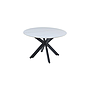 MESA DE COMEDOR REDONDA SNOW WHITE BLANCO/GRIS PORCELANATO GDT1200B-3SW (120 x 76cm)