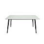 MESA DE COMEDOR SNOW WHITE BLANCO/GRIS PORCELANATO GDT014B-3SW (160 x 90 x 75cm)