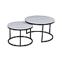 SET MESAS AUXILIARES PORCELANATO BLANCO MATE 2PZS GCT8216-3