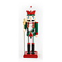 CASCANUECES DECORATIVO NAVIDEÑO VERDE Y ROJO 086-0015 (7.5 x 6.5 x 25cm)