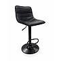 TABURETE CAMERUN CUERINA NEGRO BASE NEGRA BC-081NG (42 x 42.5 x 59 - 86cm)