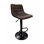 TABURETE CAMERUN CUERINA CAFE OSCURO BASE NEGRA BC-081CO (42 x 42.5 x 59 - 86cm)